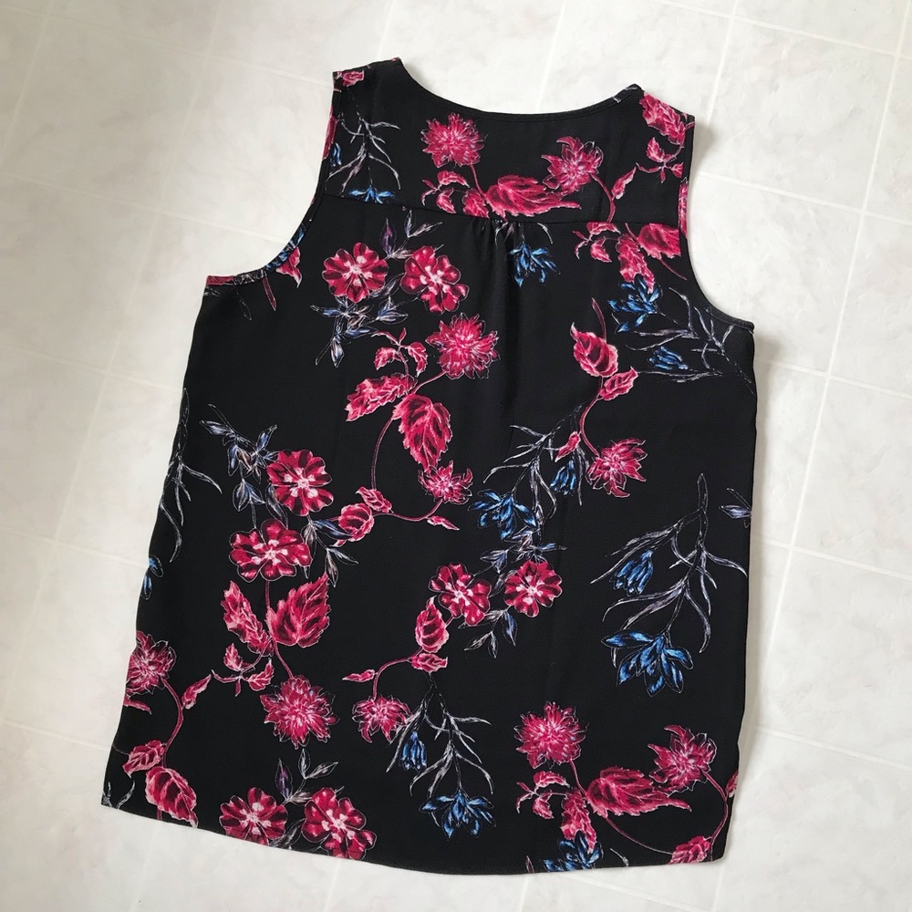 FLORAL HIGH LOW SHELL TOP | TUNIC